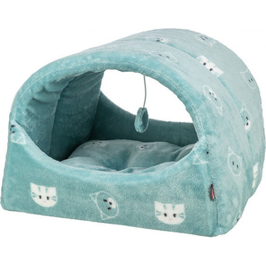 Kukaň MIMI s hračkou, 42 x 35 x 35 cm, šalviová - LIMITOVANÁ PONUKA