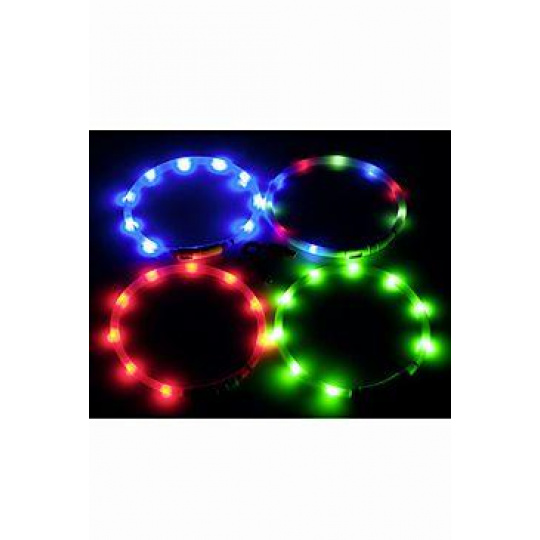 Obojok USB Visio Light LED nabíjací 70cm modrý KAR Obojok USB Visio Light LED nabíjací 70cm modrý KAR