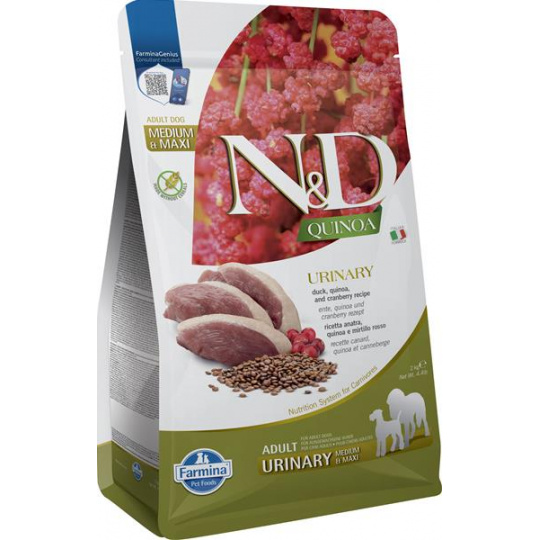 Farmina N&D dog QUINOA (GF) adult med/max urinary, duck & cranberry 2 kg Farmina N&D dog QUINOA (GF) adult med/max urinary, duck & cranberry 2 kg