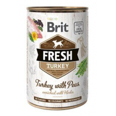 Brit Fresh Dog konz Turkey with Peas 400g