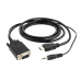 Gembird A-HDMI-VGA-03-6 adaptér k video kabelům 1,8 m HDMI Typ A (standardní) VGA (D-Sub) + 3.5mm Černá