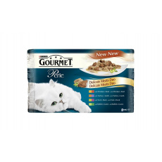 Nestlé GOURMET PERLE cat Multipack duo hovädzie&kuracie kapsička 4x85 g