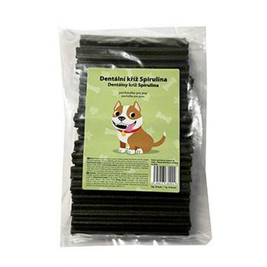 Pochúťka Dentálny kríž Spirulina 50ks Pochúťka Dentálny kríž Spirulina 50ks
