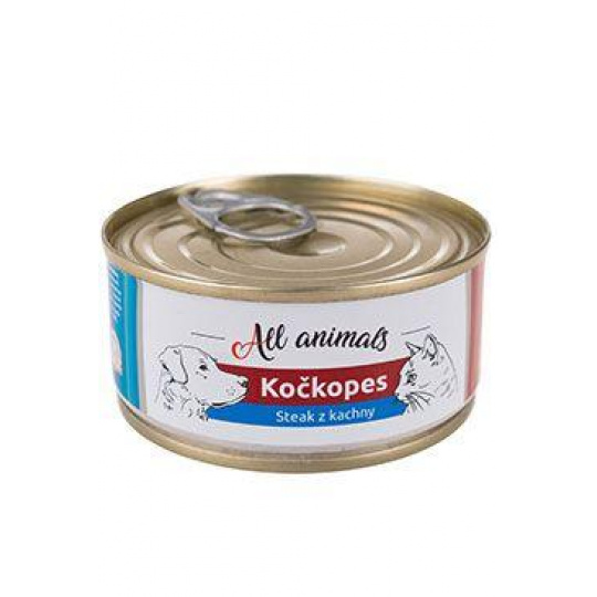 All Animals mačkopes konz. Steak z kačice 100g