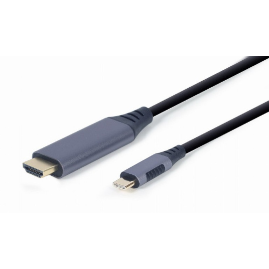 Gembird CC-USB3C-HDMI-01-6 adaptér k video kabelům 1,8 m USB typu C HDMI Typ A (standardní) Černá, Šedá