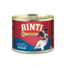 Rinti Dog Gold konzerva bažant 185g Rinti Dog Gold konzerva bažant 185g
