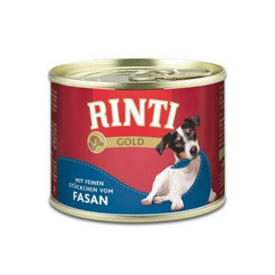 Rinti Dog Gold konzerva bažant 185g Rinti Dog Gold konzerva bažant 185g