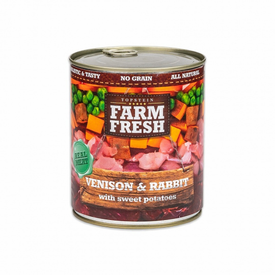 Farm Fresh Dog Venison&Rabit+Sweet Potatoes konz 800g