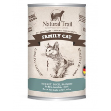 NATURAL TRAIL Family Cat Turkey, duck, salmon - mokré krmivo pro kočky - 400g