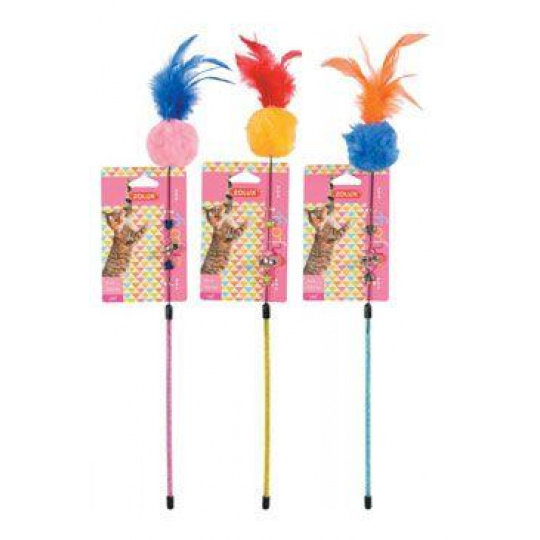 Hračka mačka udica Pompom Fishing mix farieb Zolux Hračka mačka udica Pompom Fishing mix farieb Zolux