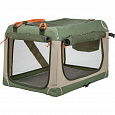 Transportná prepravka COMFY, S: 47.5 x 44.5 x 70 cm, olivová/béžová