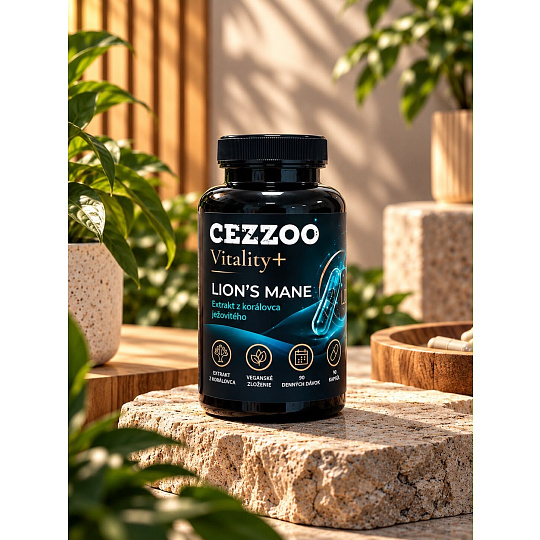 CEZZOO Vitality+ Lion’s Mane 90 caps (Hliva ježatá)
