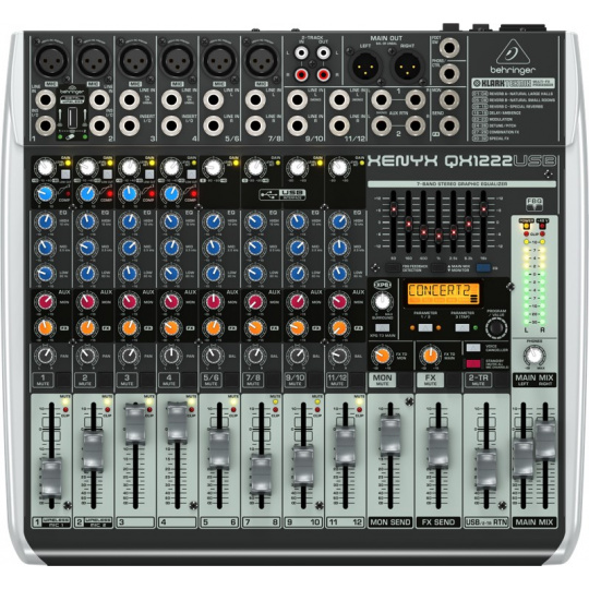 Behringer QX1222USB audio mixér 16 kanály/kanálů