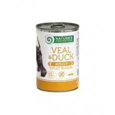 Natures P KONZERVA dog adult Teľacie & Kačacie malé plemeno 400 g Natures P KONZERVA dog adult Teľacie & Kačacie malé plemeno 400 g