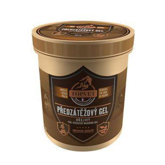 Predzáťažový gél hrejivý pre kone TOPVET 500ml Predzáťažový gél hrejivý pre kone TOPVET 500ml