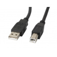 Lanberg CA-USBA-11CC-0018-BK USB kabel 1,8 m USB 2.0 USB B Černá