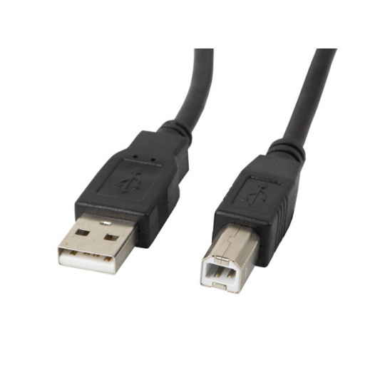 Lanberg CA-USBA-11CC-0018-BK USB kabel 1,8 m USB 2.0 USB B Černá