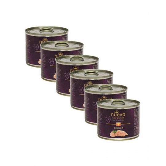 NUEVO cat Adult Chicken bal. 6 x 200 g konzerva NUEVO cat Adult Chicken bal. 6 x 200 g konzerva
