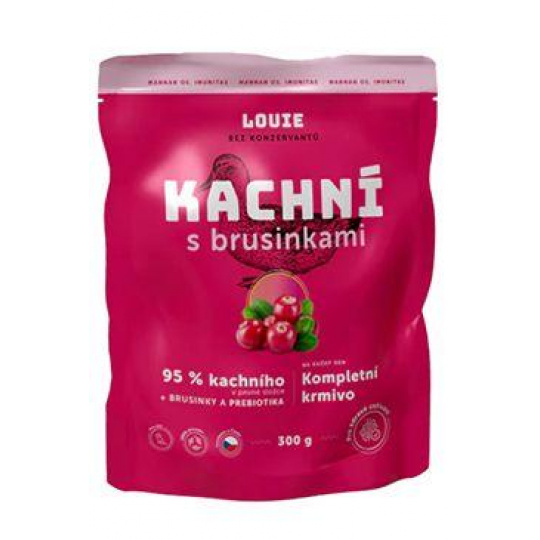 Louie Dog kapsa Kačacia s brusnicami 300g