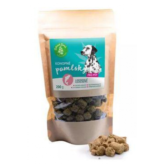 Konopné maškrty pre psy lososové 200g Konopné maškrty pre psy lososové 200g