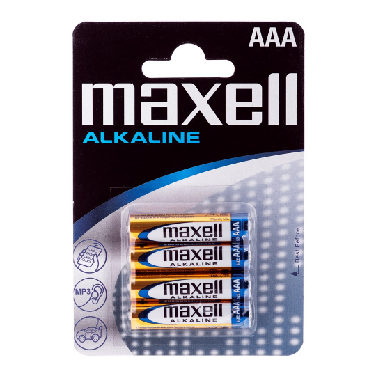 Maxell Battery Alkaline LR-03 AAA 4-Pack Baterie na jedno použití Alkalický