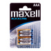 Maxell Battery Alkaline LR-03 AAA 4-Pack Baterie na jedno použití Alkalický