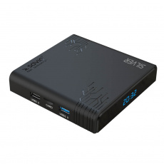SAVIO Silver Smart TV Box TB-S01, 2/16 GB, G31™ MP2 - 8K Ultra HD, Android 9.0 Pie, HDMI v 2.1, WiFi, 100mbps, USB 3.0