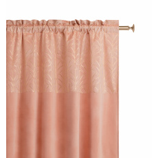 Room99 Záclona Bliss - připravená do obývacího pokoje, velur, na pásce, 140 cm x 250 cm, pudrově růžová