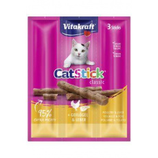 Vitakraft Cat poch. Stick Classic hydina+pečeň 3x6g Vitakraft Cat poch. Stick Classic hydina+pečeň 3x6g