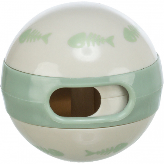 Loptička na maškrty s kostrami rybičiek, pre mačky 6 cm