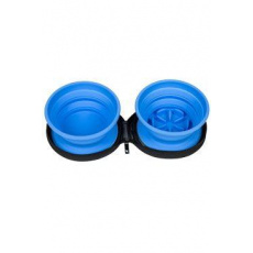 Cestovná dvojmiska SLOWFEEDER modrá 700ml Kiwi