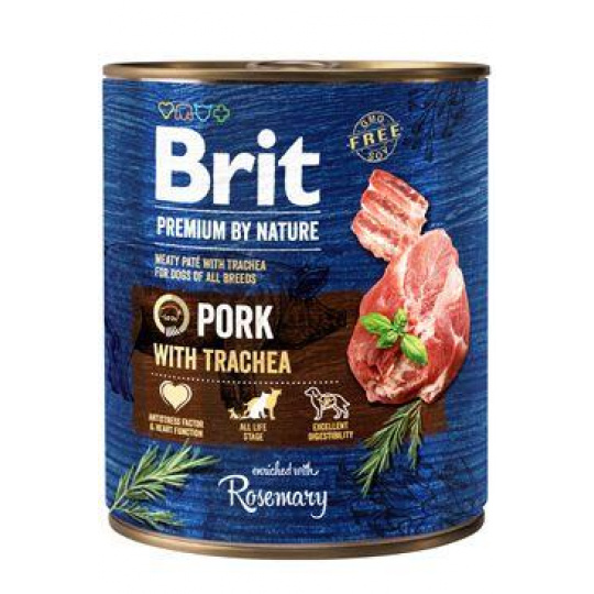 Brit Premium Dog by Nature  konz Pork & Trachea 800g