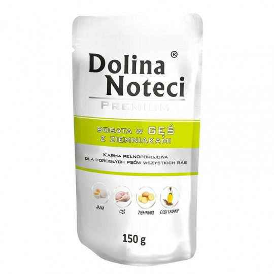 DOLINA NOTECI Premium Rich in goose with potatoes - Mokré krmivo pro psy - 150 g