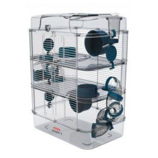 Klietka škrečok Rody 3 TRIO modrá 41x27x53cm Zolux Klietka škrečok Rody 3 TRIO modrá 41x27x53cm Zolux