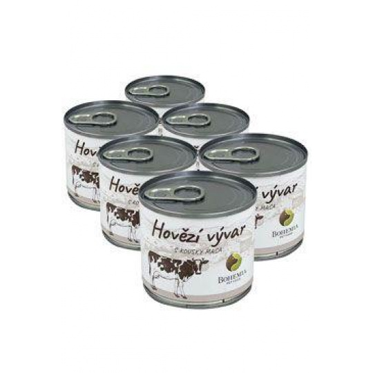 BOHEMIA Vývar Hovädzí s kúskami mäsa SIX PACK 6x140ml BOHEMIA Vývar Hovädzí s kúskami mäsa SIX PACK 6x140ml