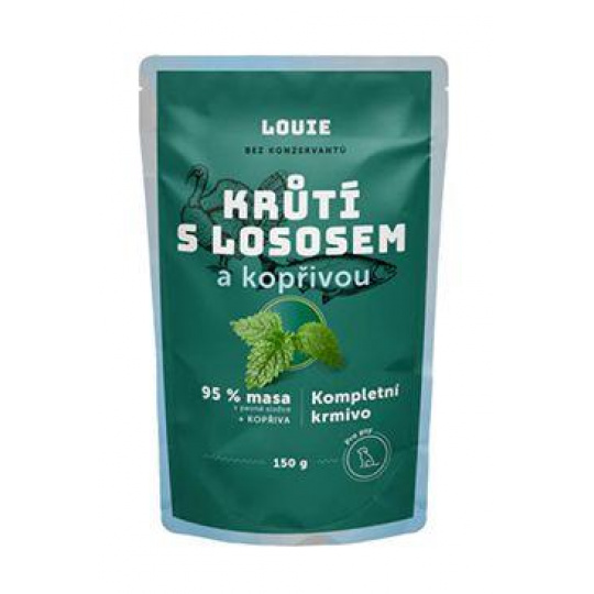 Louie Dog kapsa Morčacie s lososom a žihľavou 150g