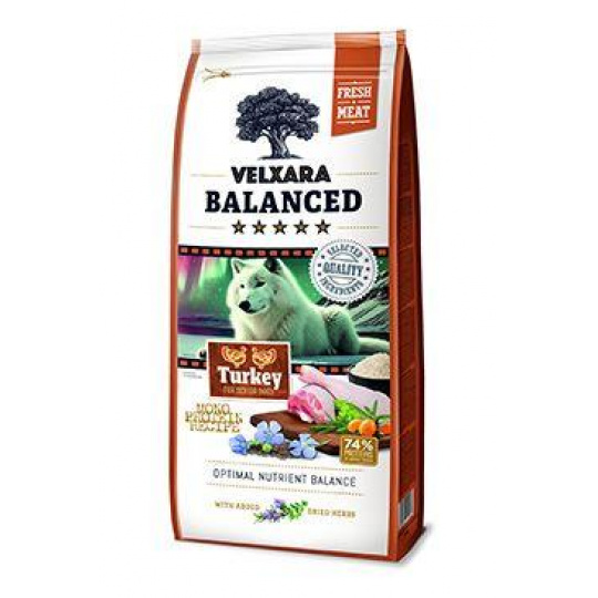Velxara Balanced FM Dog Senior Monoprot.Turk&Rice 750g Velxara Balanced FM Dog Senior Monoprot.Turk&Rice 750g