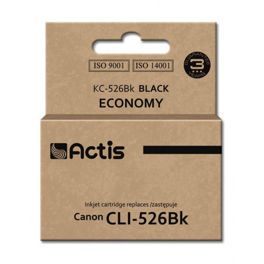 Actis KC-526Bk Inkoust (náhradní Canon CLI-526BK; standardní; 10 ml; černý)