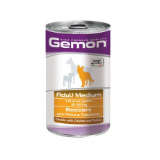 GEMON konzerva adult medium pre psy kurča a morka 1250 g