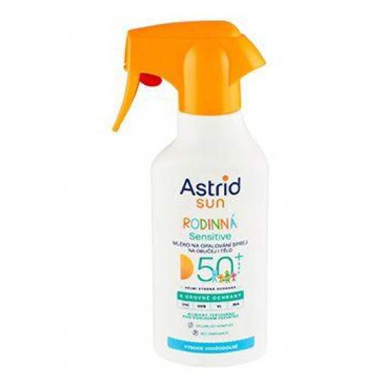 Astrid Sun mlieko na opaľovanie Sensitive OF50+ 270ml Astrid Sun mlieko na opaľovanie Sensitive OF50+ 270ml