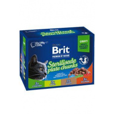 Brit Premium Cat kapsička Sterilised Plate 1200g(12x100g) Brit Premium Cat kapsička Sterilised Plate 1200g(12x100g)