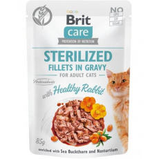 Brit Care cat kapsička Sterilized Fillets in Gravy with Healthy Rabbit 24 x 85 g