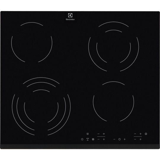 Electrolux EHF6343FOK varná deska Černá Vestavěné 60 cm Keramický 4 zóna/zón