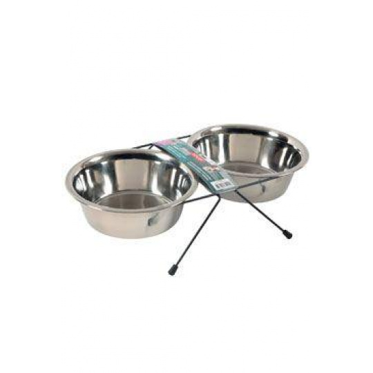 Miska nerez stojan+ 2 misky pes STEEL 1,3l Zolux Miska nerez stojan+ 2 misky pes STEEL 1,3l Zolux