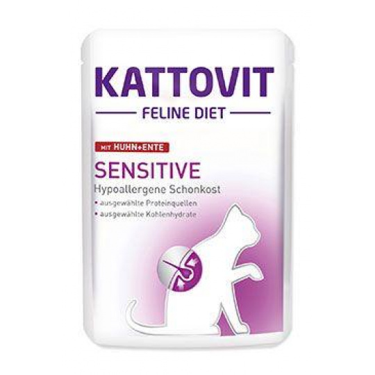 Kattovit Cat Sensitive kačica kapsička 85g