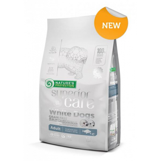 Natures P Superior care white dog GF adult white fish small&mini 1,5 kg Natures P Superior care white dog GF adult white fish small&mini 1,5 kg
