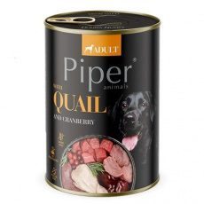NEW PIPER s prepelicou a brusnicami, konzerva pre psy 400 g