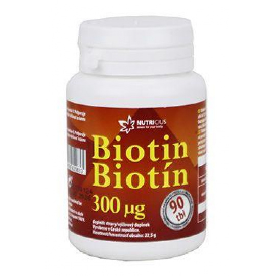 Biotín 300mcg 90tbl Nutricius Biotín 300mcg 90tbl Nutricius