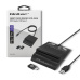 Qoltec 50636 Inteligentní čtečka čipových karet Smart ID SCR-0636 | USB typ C