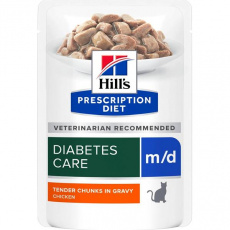 HILLS PD Fe Adult m/d DIABETES Chicken Kapsička 12 x 85 g
